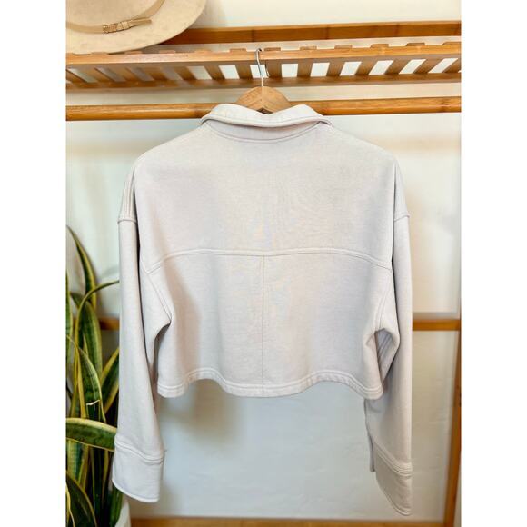 Zara Cropped Sweatshirt Tan - Picture 4 of 5